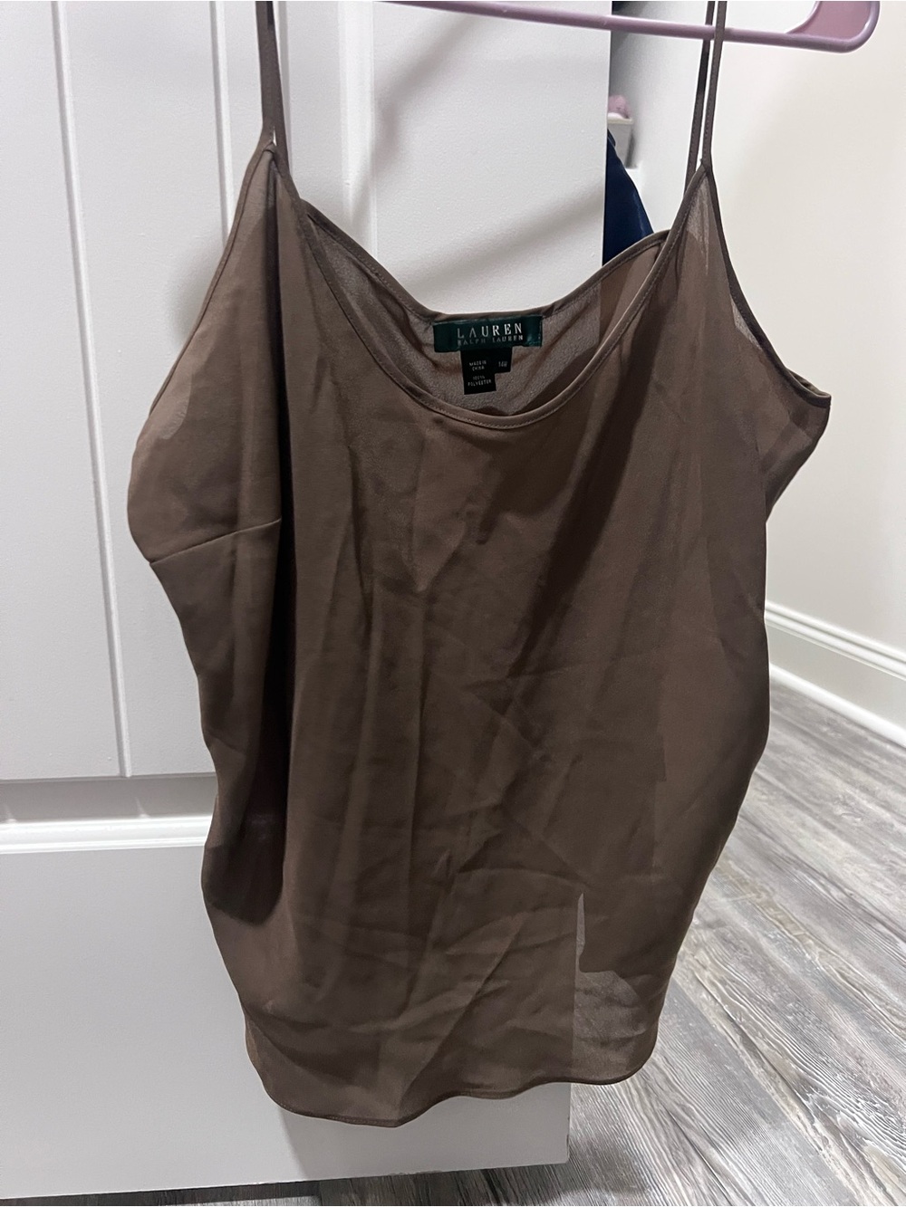 Ralph Lauren Brown Satin Camisole